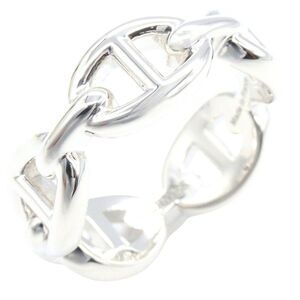 Hermes Silver 925 Chain D'Ancre Ring